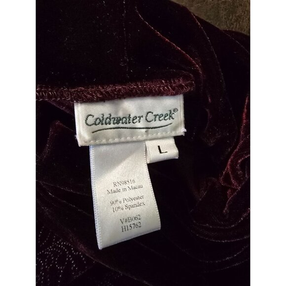 Vintage Burgundy Floral Velvet 2 pc set Turtleneck Lg Sleeve Top Matching Pants - Picture 8 of 12